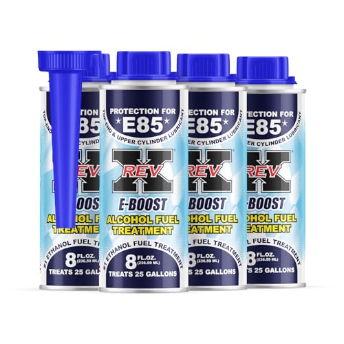 REV X E-Boost E85 & Alcohol Fuel Additive - 8 fl. oz. (4 Pack)