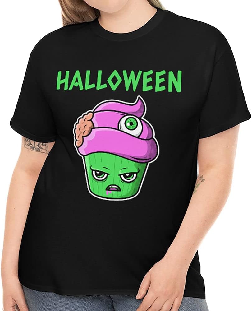 Fire Fit Designs Mad Cupcake Halloween Shirts Women Plus Size Spooky Food Halloween Costumes for Plus Size Women