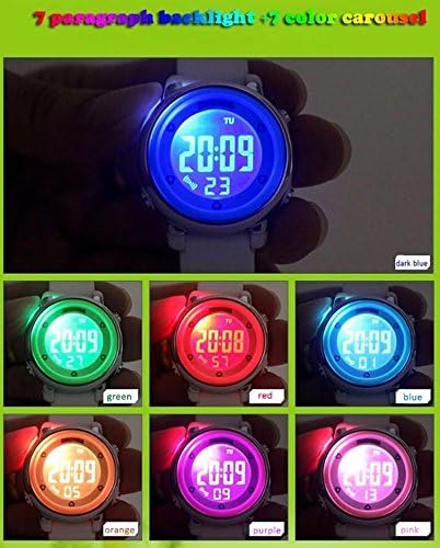 Labeled diagram of SKMEI 1100 watch display and buttons