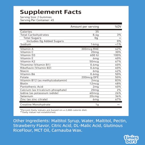 Tinies bers Creatine Gummies For Kids & Teens