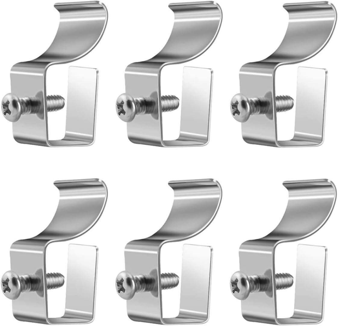 ARTIBETTER 6pcs Vinyl Punch-Free Wall Siding Hooks for Outdoor Security Mounting, Metal Siding Clips with Screws, Weather-Resistant Utility Hangers for Home and Garden