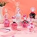 Foaincore 12 Pairs Breast Cancer Awareness Socks with Cupcake Gift Packaging for Women Pink Ribbon Socks with Greeting Card, Tape, Jute Rope, Clear OPP Bags, Breast Cancer Awareness Bulk Items Gifts