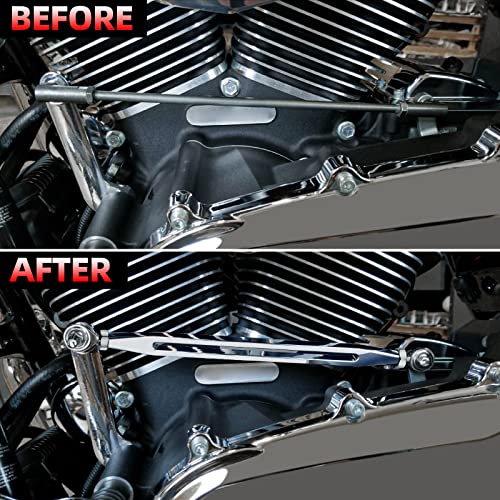 Amazicha Chrome Shift Linkage Compatible For Harley Softail Road King Electra Glide Street Glide Touring 1980-2023 #TOP6