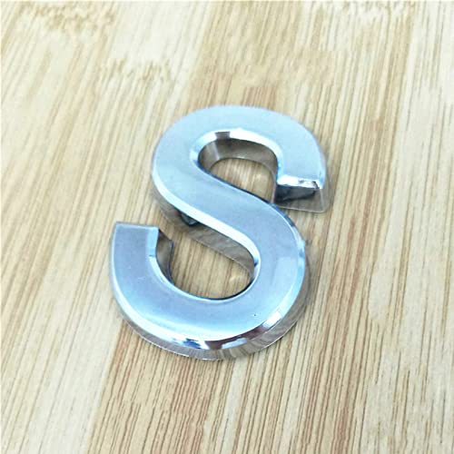 Targhetta autoadesiva 3D con numeri da 5 cm 0 a 9 lettere dalla A alla Z, targa per porta, moderna, argento, numero indirizzo, numeri 3M, adesivo ABS galvanizzato, per appartamenti e cassette postali