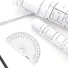 EBOOT 50 Pcs Math Protractors Plastic Protractor 180 Degrees, 4 Inches(Clear)