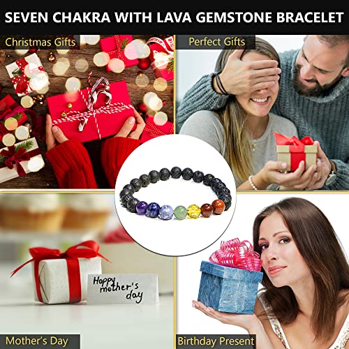 Image of ANAYA AGATE Healing Crystal Bracelet for Women and Men - 8mm Round Beaded Bracelet for Men and Women - Unisex Stretchy Gemstone Bracelet for Healing and Protection