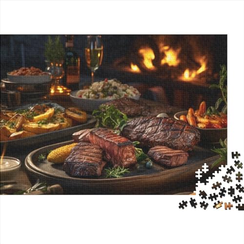 Puzzle 1000 pièces adulte Barbecue en bois classique 75x50cm pour loisirs créatifs