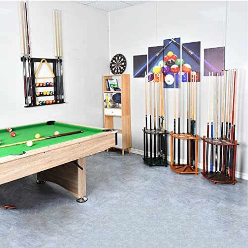 Floor Stand Billiards Cue Rack Pool Accessories Billiards Stick Holder,Pool Stick Holder, 8-hole Billiards Pool Cue Rack Pool Stick Holder Floor Stand, Wooden Holds With Billiards Scorer, Po