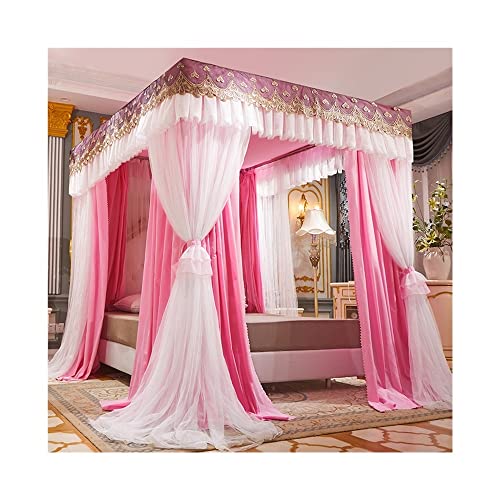 Dosel para Cama de 1.8m Mosquitero con Soporte de 4 Postes Estilo 1 2