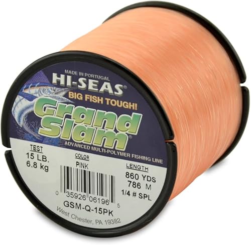 Miniatura 24 de HI-SEAS Línea de pesca de monofilamento Grand Slam - Fuerte y resistente a la abrasión en transparente, rosa, verde, azul humo, amarillo