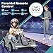 OLAKIDS Electric Go Kart for Kids, 6V Battery Powered Drift Kart with Remote Control, Power Display, Bluetooth, Story, Music, 3-Point Safety Belt, Crazy Cart for Boys Girls Aged 3+ (Gray)
