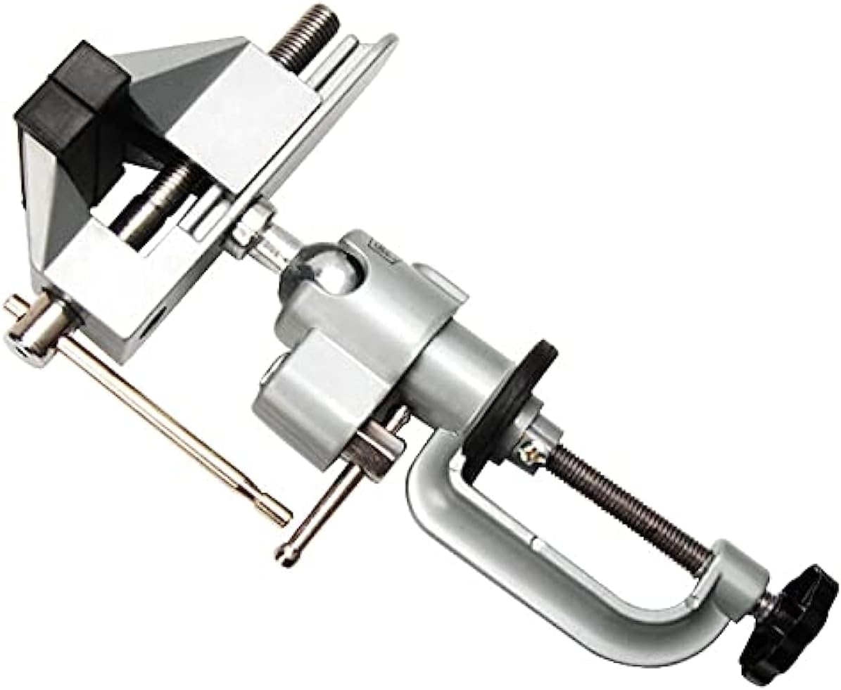 Aluminum Alloy 360 Degree Rotating Mini Vise Tool Home Use Small Jewelers Hobby Clamp On Table Bench Vice Lathe