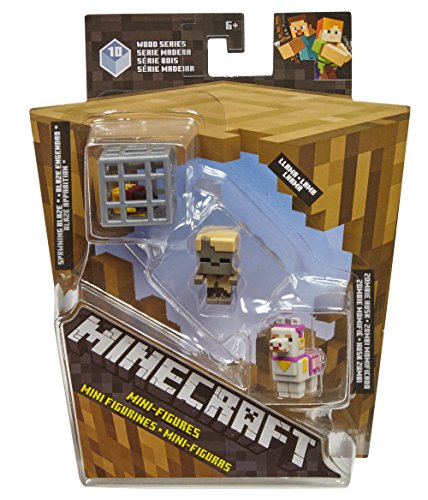 Minecraft Mini Stray Skeleton, Zomatchboxie-Pigman Chicken Jockey & Attacking Iron Golem Figure, 3 Pack #TOP3