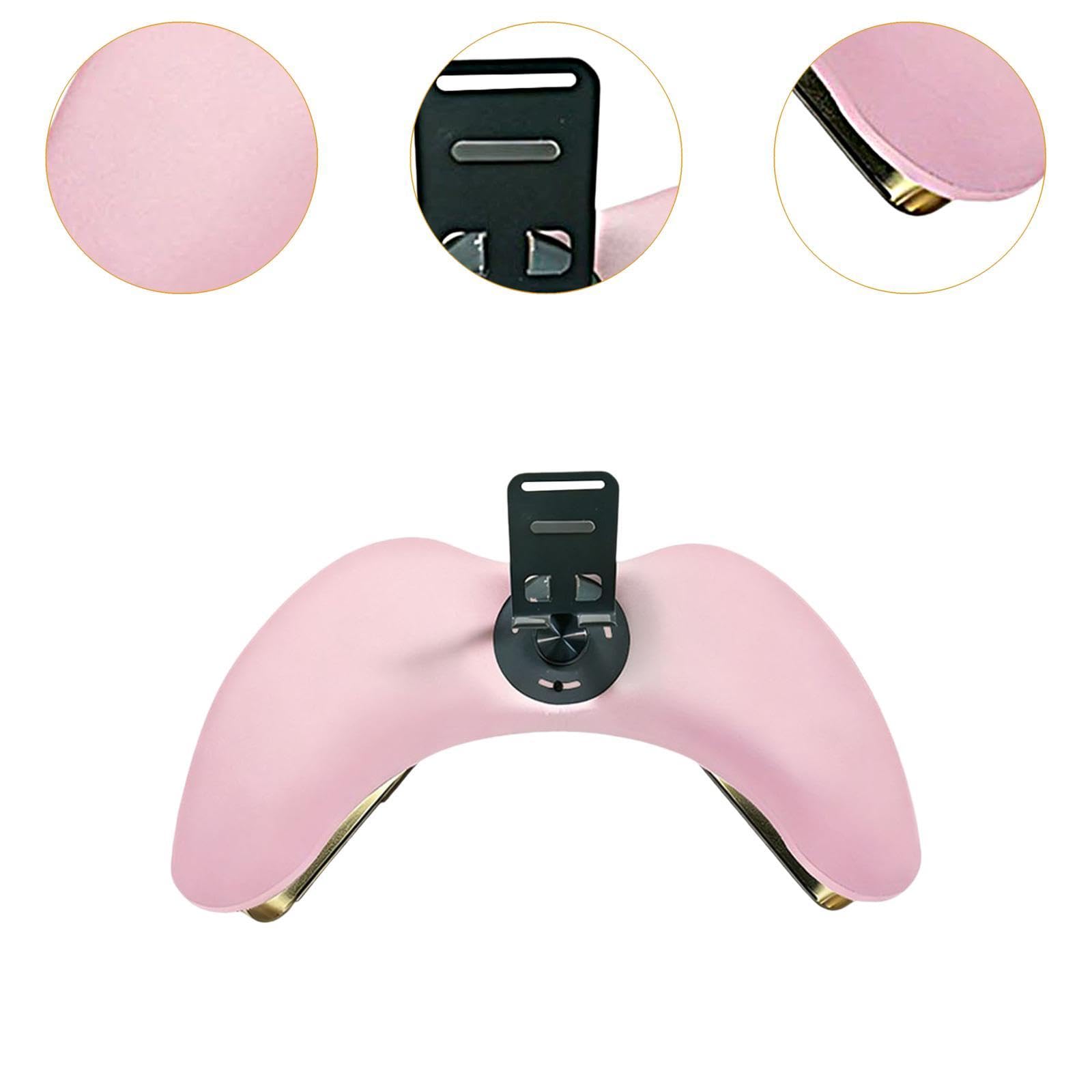 Oshhni Cuscino poggiamani per manicure art con supporto per telefono, comodo tavolo per unghie a forma di U in pelle PU per uso domestico fai da te in, Rosa