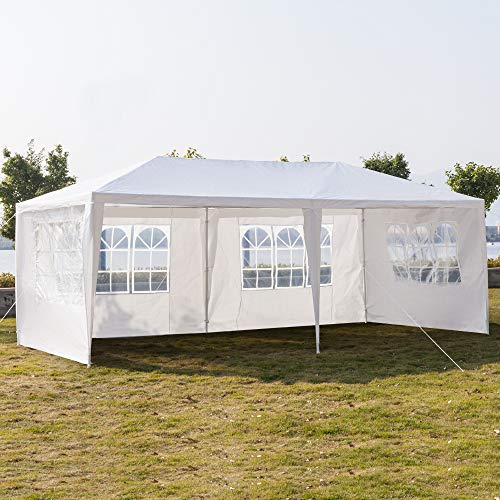 SSLine White 10x20 ft Outdoor Waterproof Canopy Tent for Party Wedding Heavy Duty
