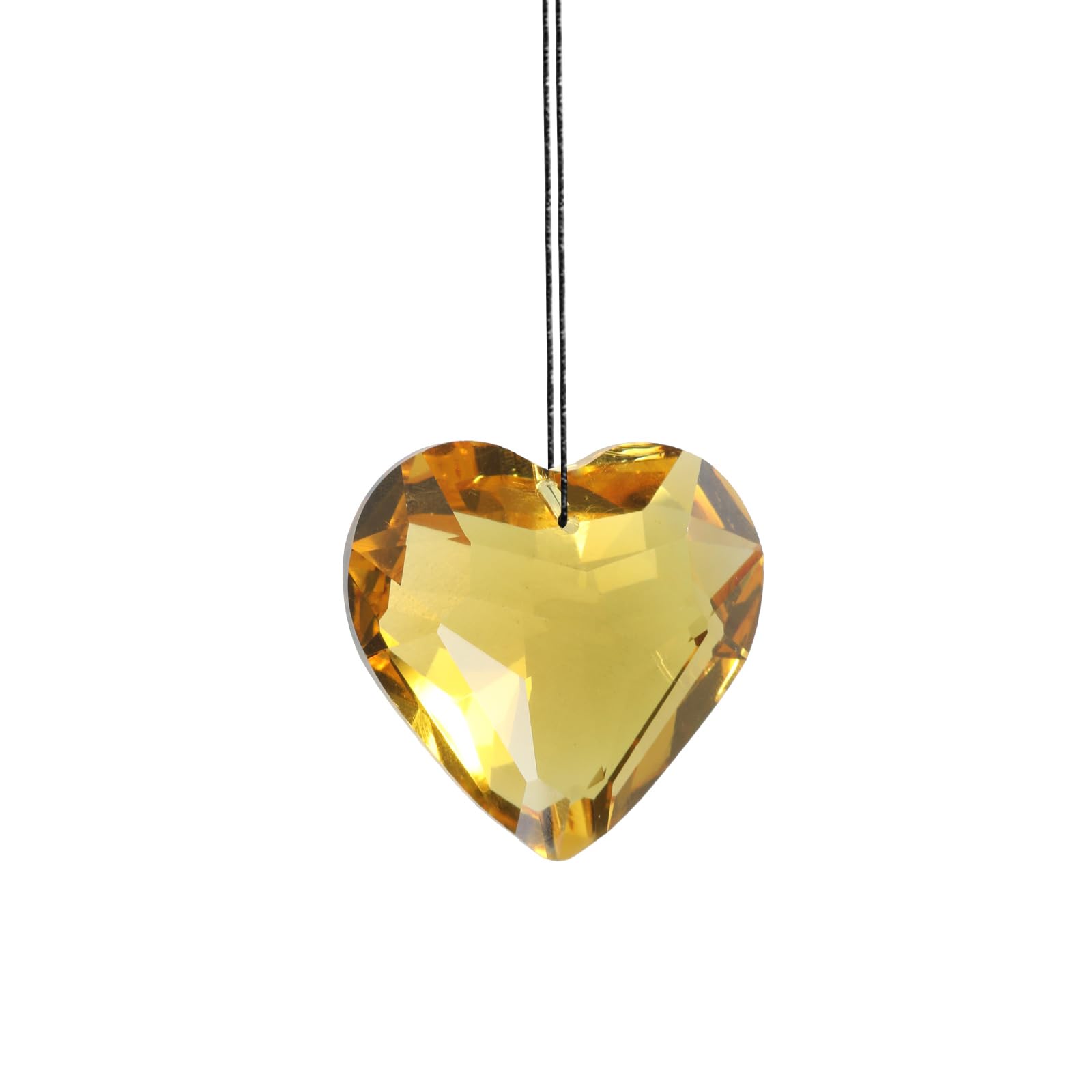 40mm Chandelier Crystal Love-heart Shaped Prisms Rainbows Maker Crystal Glass Prism Suncatchers Gift Garden Decor Hanging Love-heart Prism Craft Rainbows Maker