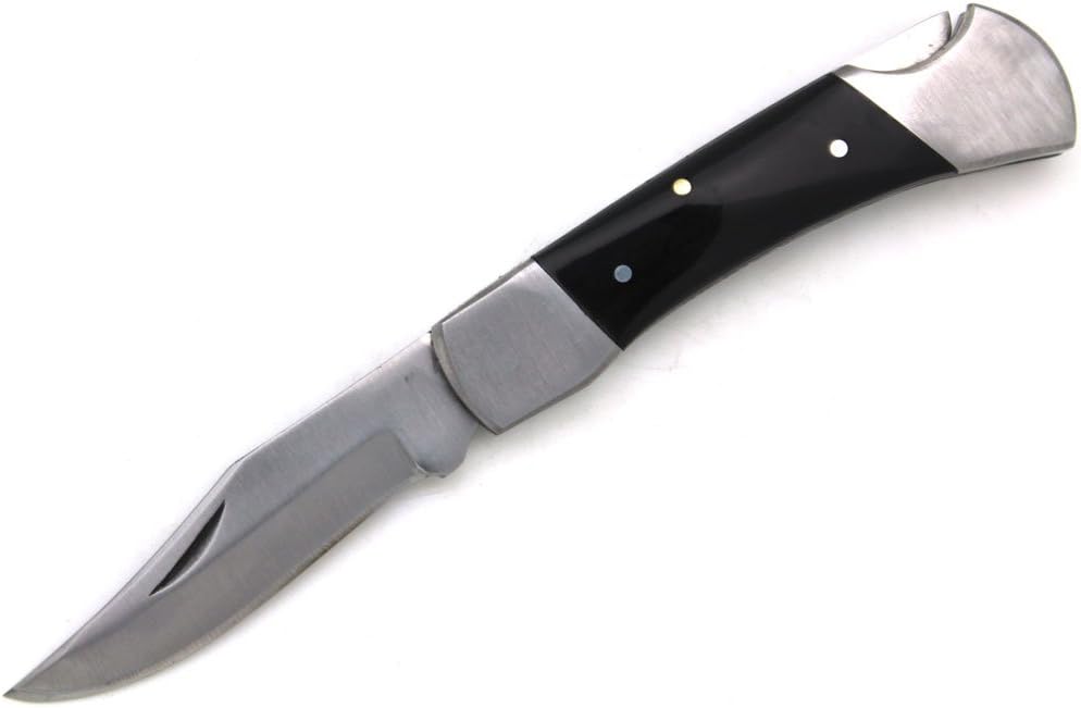 Wild Turkey Handmade Collection Folding Knife w/Leather Sheath Hunting Razor Sharp Blade
