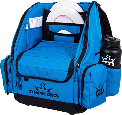 Dynamic Discs Commander Backpack Disc Golf Bag | 20 Disc Capacity | Two Deep Storage Pockets | Two Water Bottle Holders | Frisbee Disc Golf Backpack Bag (Cobalt Blue)