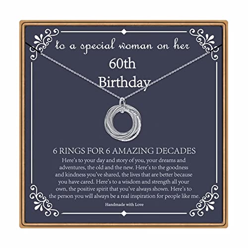 IEFLIFE Birthday Gifts for Women, Sterling Silver Necklaces, 40th 50th 60th 70th 80th 90th Birthday Necklace, 40 50 60 70 80 90 Years Old Birthday Gifts, 4 5 6 7 8 9 Decade Birthday Jewelry for Women