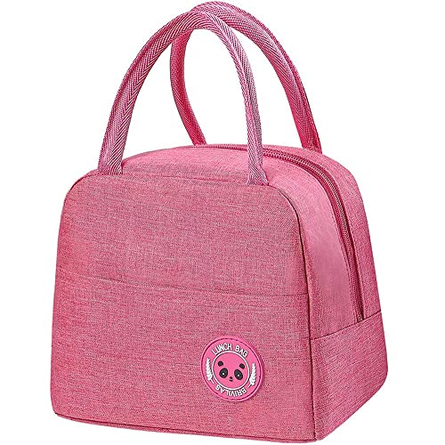 Image of Insulated Lunch Bag for Office, School, Men, Women, Hot & Cold Lunch Box, Tiffin Pouch (Pink Bag)
