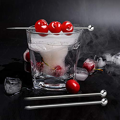 16 Pack Cocktail Picks, YuCool RVS Cocktail Picks voor Olijven, Kersen, Citrus of Fruit garnituren - 12Silver en 4Gold - Image 7