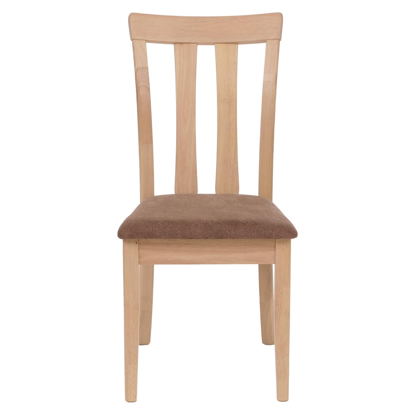 Mendler Juego de 2 sillas de comedor HWC-G46, silla de cocina, tela/textil de madera maciza - marco natural, marrón