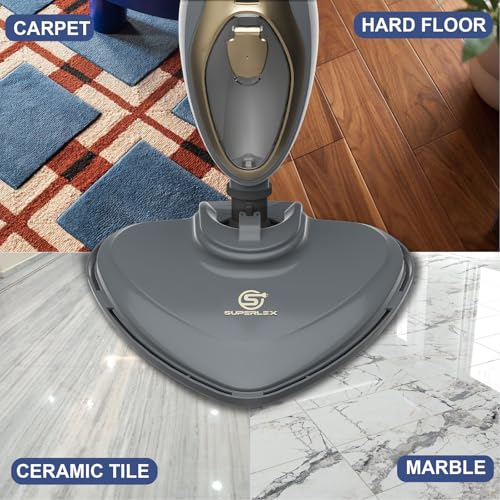 SUPERLEX 12 in 1 Steam Mop and Handheld Steam Cleaner 1500W Floor Steamer for Hard Floors Carpets Tiles Windows Kitchen and Bathroom Lightweight Electric Mop with 380ml Water Tank Reaches in Corners - Image 3