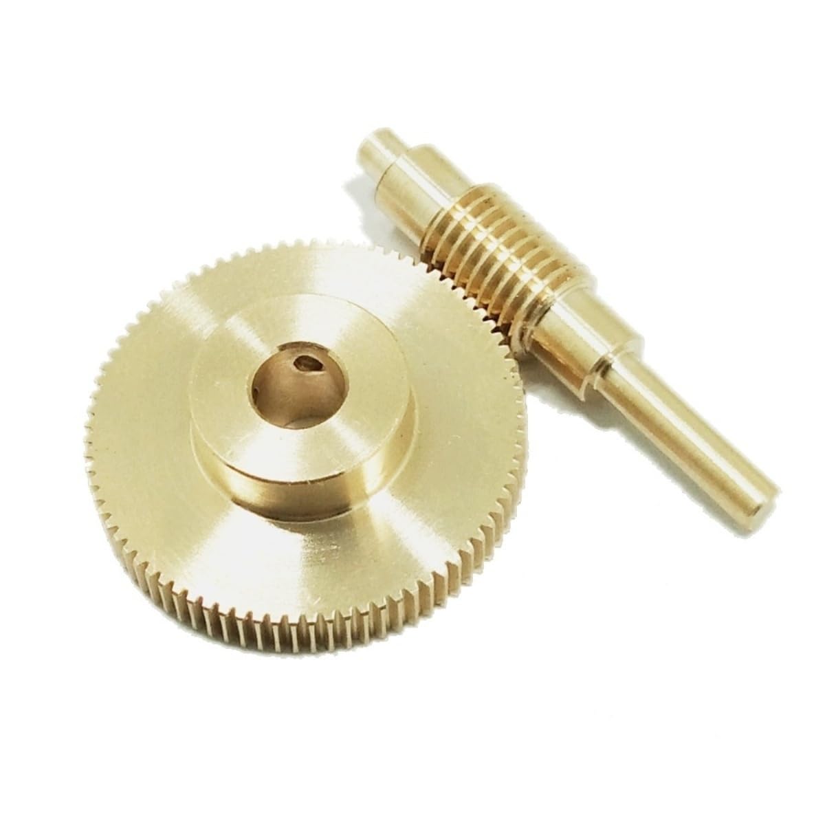 0.3 Module Copper Worm Gear Set 80:1 100:1 Reduction Ratio Worm Turbine Gear 0.3M 80 Teeth 100 Teeth Pinion M2 Screw Turbine Reducer(80 to 1)