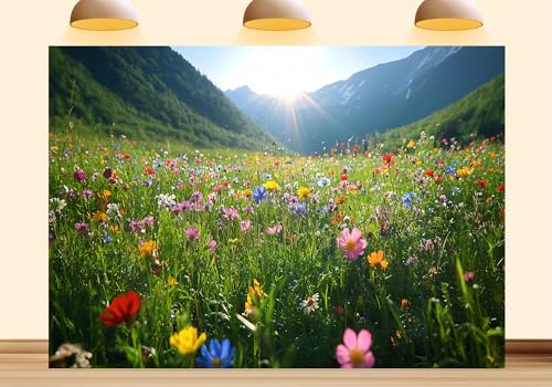 Spring Enchanting Scenery Backdrop Natural Scenery Sunshine Floral Background Floral