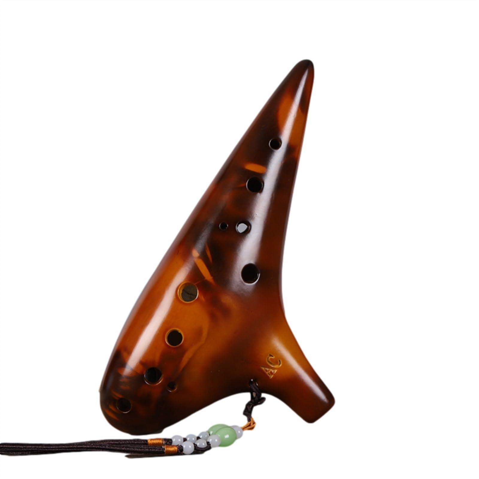 Pour Débutants ocarina Ocarina Alto 12 Trous Paille Jaune Fumée C AC