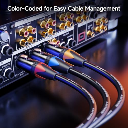 Câble microphone XLR blindé Cable Matters lot de 3 cordons OFC couleur avec repérage facile