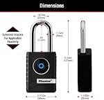 Master Lock Outdoor Bluetooth Smart Lock with Keypad, 2-7/32 in. Wide,Black, 4401LHEC