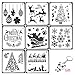 Price comparison product image nuoshen 8 Pcs Christmas Stencils Template, Scale Template Sets for Drawing Painting Spraying