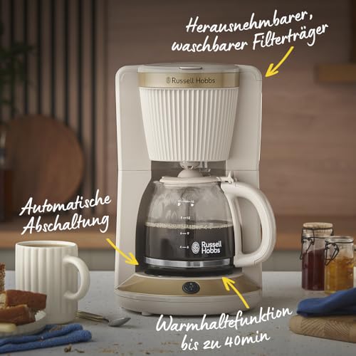 Russell Hobbs Filterkaffeemaschine Brontë, 1,25 l, 10 Tassen, Steingrau – Ansicht 2