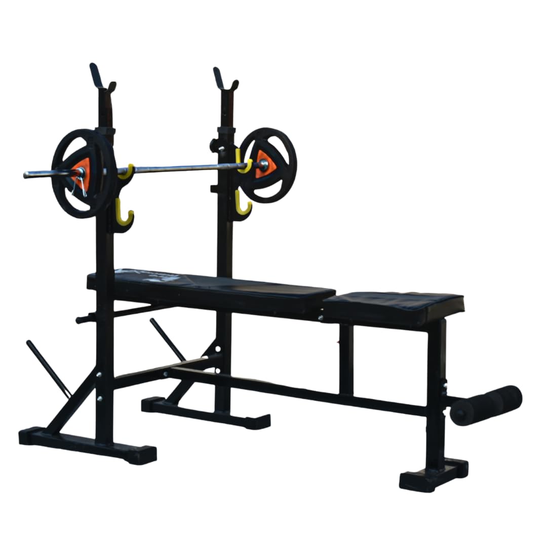 FIRE FITNESS Bench for Home Gym Multi Adjustable Incline, Decline, and Flat Bench Strength Training Leg Extension (200kg) weight capacity Sit Up Abs Bench Press for Gym bench-image-19