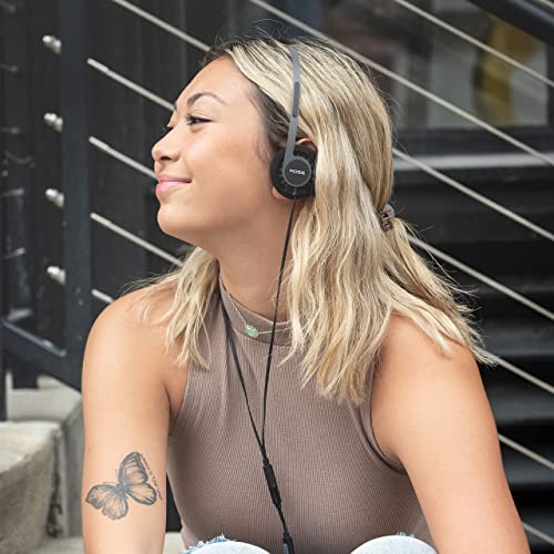 Image of Koss KPH40 Utility On-Ear Headphones, Detachable Interchangeable Cord System, Retro Style, Ultra Lightweight Design (Stealth Black)