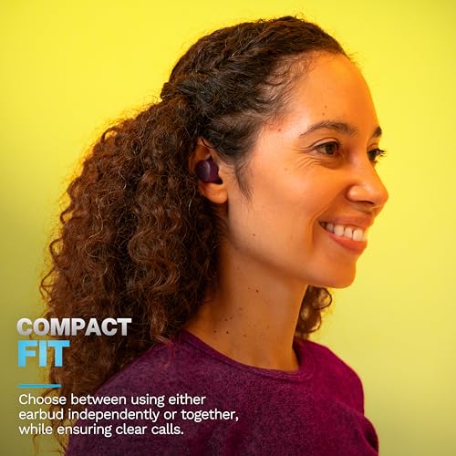 Image of JLab Go Air Pop+ True Wireless Earbuds, in Ear Headphones, Bluetooth Earphones, 35H Playtime Ear Buds, Bluetooth Earbuds with Microphone, USB-C Charging Case, Dual Connect, EQ3 Sound, Violet