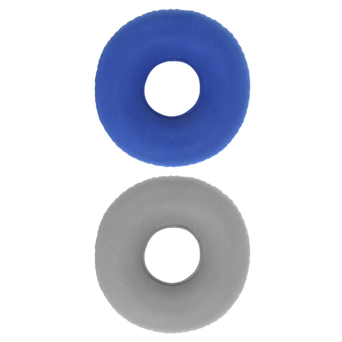 LABRIMP 2pcs Inflatable Patient Nursing Mat Cushion for Bed Sores Relief, Breathable Hollow Seat Pad for Pregnant Women and Elderly, Washable Wheelchair Chair Cushion in Grey and Blue