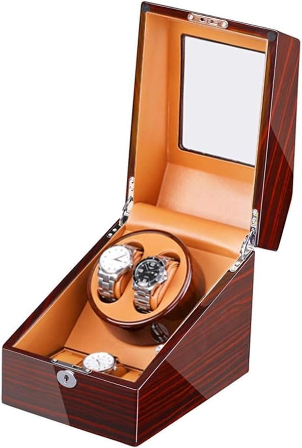 FENOKD Automatic Watch Winder with Quiet Motor, 5 Rotation Models with 2 Watch Winder Positions and 3 Display Storage Spaces for Men and Women Watches