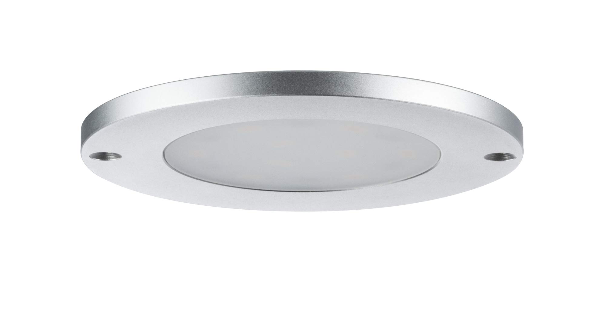 Paulmann 93562 LED Möbelleuchte Set Leaf rund incl. 3x4 Watt Schrankleuchte Alu gebürstet Schranklicht Alu Küchenlampe 2700 K