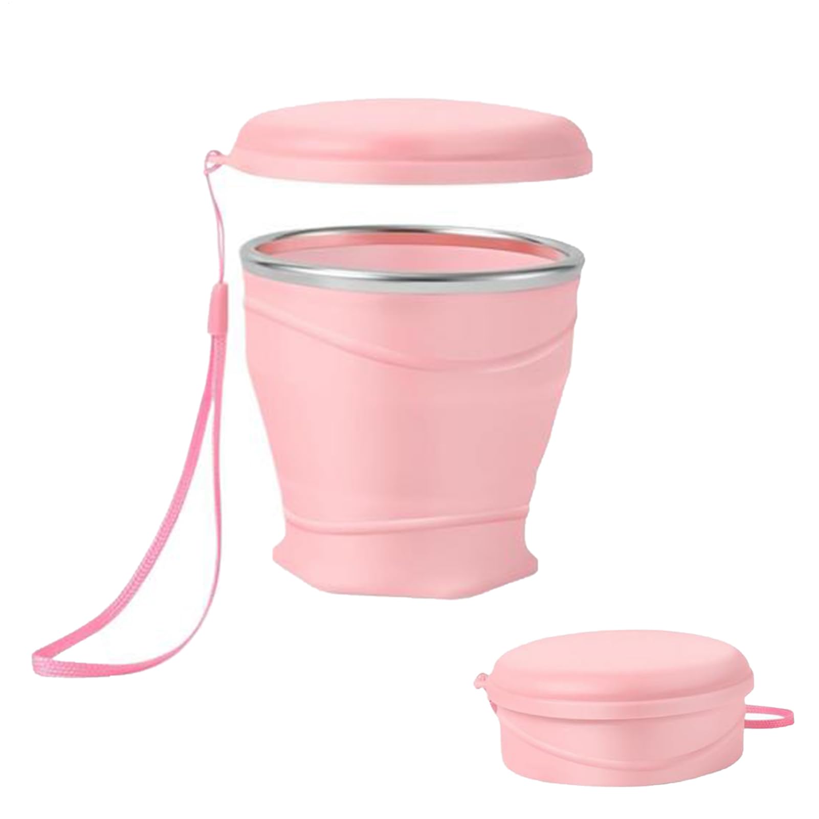 Genérico Vasos Plegables De Silicona De Alimenticio Para Acampada, Vaso De Viaje A Prueba De Fugas De 260 Ml Con Tapa, Taza Portátil Reutilizable Para Bebidas, Ideal Para Picnic Acampada Senderismo — view 10