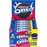 OREO Double Stuf Chocolate Sandwich Cookies, Original Flavor, 10 King Size Snack Packs