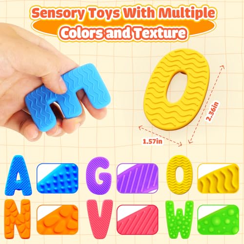 image for SMALL FISH Alphabet Sensory Toys for Kids Toddler: Textured Fidget Toy