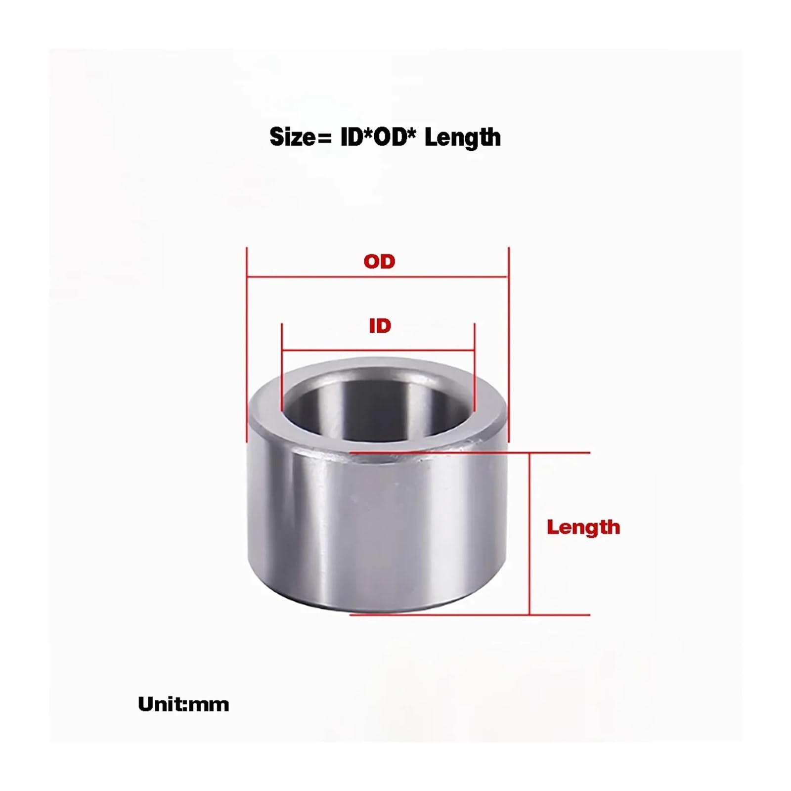 Gleitlagerbuchse, ID 3-10 mm, 5 Stk