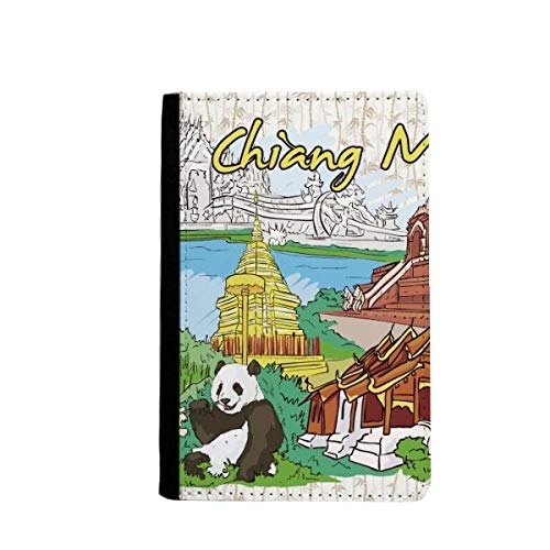 Portefeuille de voyage motif panda Chiang Mai étui passeport ultra pratique