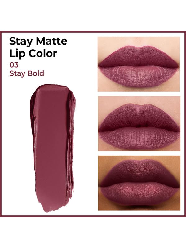 Image of INSIGHT Stay Matte Lipcolor | Butter Texture with Matte Finish | Long Lasting Formula | Transferproof | Comfortable Wear | Infused with Avocado Oil & Niacinamide - (STAY BOLD 3g