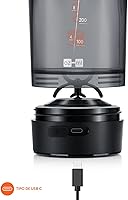 Vista 5 de VOLTRX Botella agitadora eléctrica de proteínas, vaso mezclador recargable por USB para batidos y reemplazos de comidas, de tritán, sin bisfenol A