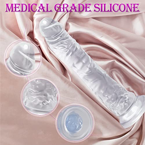 Realistic Dildo Suction Cup Dildos - Silicone Dildo Penis With Powerful Suction Cups For Women, Womens Clear Suction Dildo Anal Dildo For G-Spot, 7 Inch Dildo Female Sex Toys  Adult Toys For Beginners #TOP2