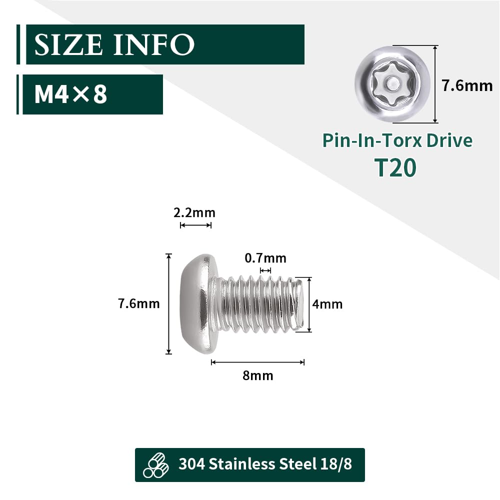 Stainless Steel Security Torx Screws - Tamper Resistant -3