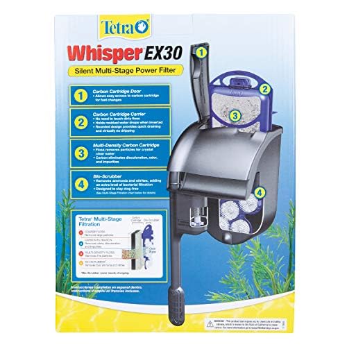 Image of Tetra Whisper EX 30 Aquarium Filter | Whisper Quiet Fish Tank Filter, Multi-Stage Filtration, Fast Set-Up - No Priming, For Aquariums 20-30 Gallons
